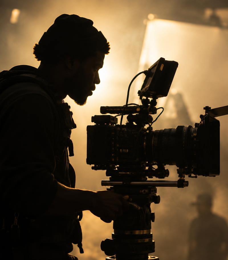 Camera operator working on a film production